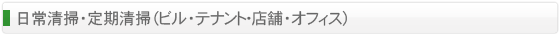 日常清掃・定期清掃(ビル・テナント・店舗・オフィス)